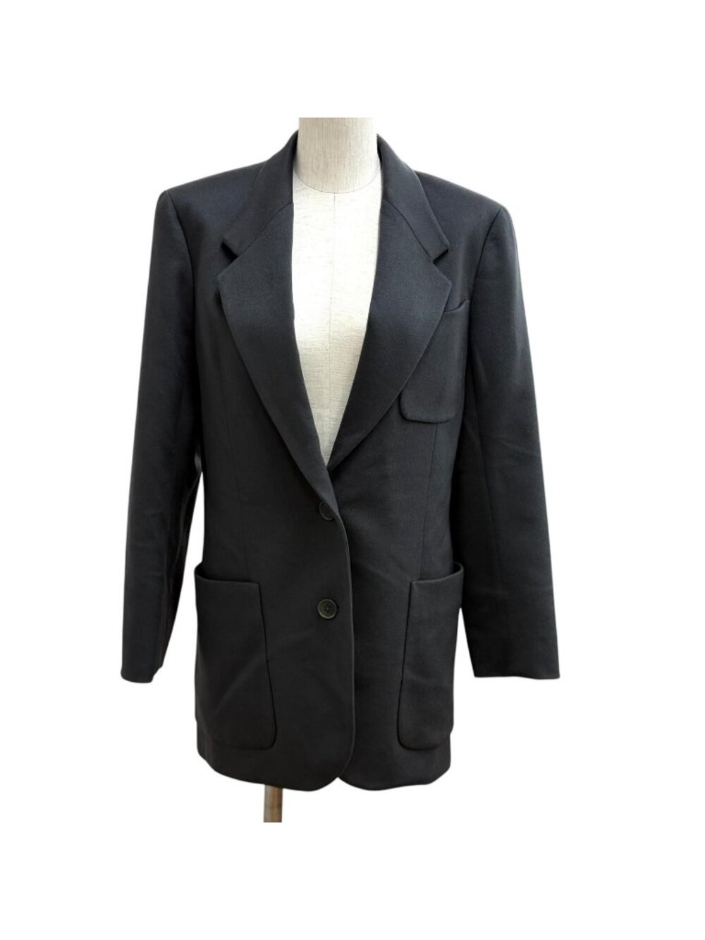 Hermes Vintage Martin Margiela Era H Logo Button Cashmere Tailored Jacket